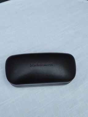 Dolce & Gabbana Black Leather Eyewear Case Only